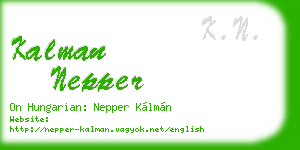 kalman nepper business card