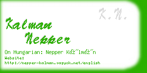 kalman nepper business card